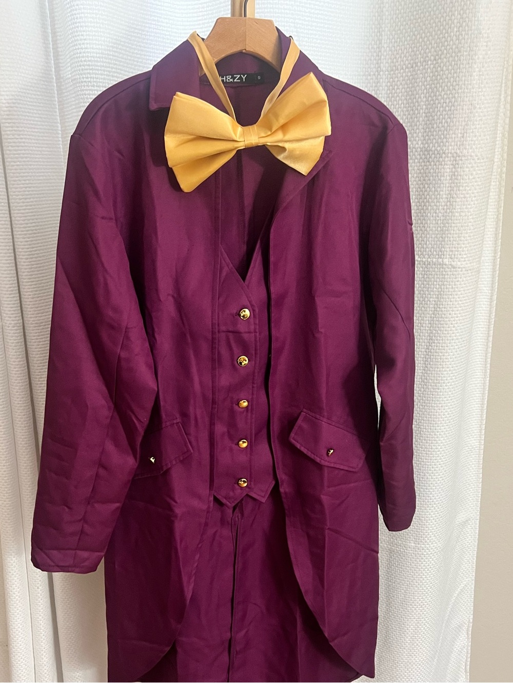 Willy wonka costume, Charlie and the chocolate factory, men’s small